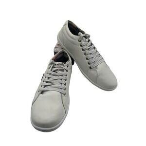 Sandro Moscoloni Men's White/Off-White Leather Low Top Lace Up Sneakers, SZ:9.5D